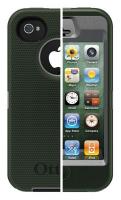 35R853 Defender Case, iPhone 4S, Gray/Green