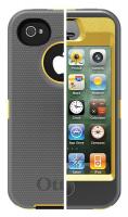 35R854 Defender Case, iPhone 4S, Yellow/Gray