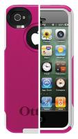 35R864 Commuter Phone Case, iPhone 4S, Pink/White