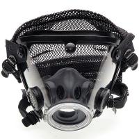 35T205 Full-Face Respirator, Poly Headnet, S