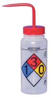 35V610 Wash Bottle, Polypropylene, Red, PK 4