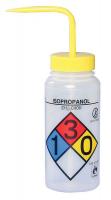 35V640 Wash Bottle, Polypropylene, Yellow, PK 4