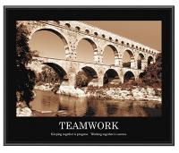 35W669 Motivational Print, Teamwork, Frame, 24 x30