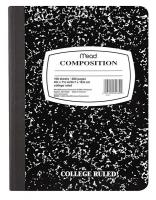 35W834 Composition Book, 9-3/4 x 7-1/2 In, Black