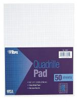 35W898 Quadrille Pad, 8-1/2 x 11 In, Blue