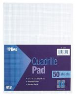 35W901 Quadrille Pad, 8-1/2 x 11 In, Blue
