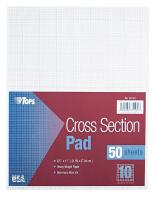 35W908 Cross Section Pad, 8-1/2 x 11 In, Blue