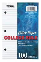 35W920 Filler Paper, 8-1/2 x 5-1/2 In, Pk 100