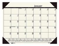 35X148 Monthly Desk Pad Calendar, 22x17 In, Tan