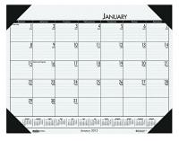 35X150 Monthly Desk Pad Calendar, 22x17 In, Green