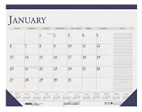35X158 Dated Monthly Desk Calendar, 18-1/2x13 In