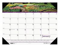 35X177 Monthly Desk Calendar, 22x17 In, Gardens