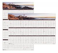 35X219 Wall Calendar, Reverse/Erase, 24x37 In.