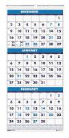 35X237 Three-Month Format Wall Calendar, 8x17 In