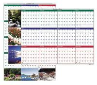 35X264 Wall Calendar, Reverse/Erase, 24x37 In.