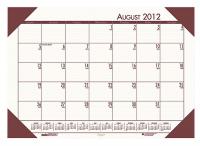 35X287 Desk Pad Calendar, 18-1/2x13 In, Cream