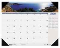 35X294 Monthly Desk Pad Calendar, 18-1/2x13 In.