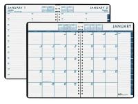 35X319 Daily Appt Book/Monthly Planner, 7x10 In.