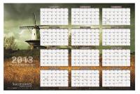 35X320 Yearly Wall Planner, Erasable, 24x36 In.