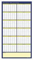 35X329 Yearly Wall Planner, Reversible, 60x26 In.