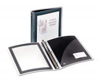 35X540 View Binder, O-Ring, 1-1/2 In, Poly, Black