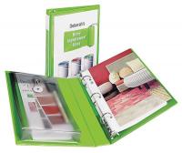 35X562 View Binder, O-Rings, 1 In, Green