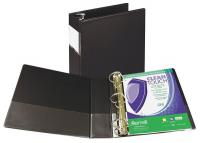 35X772 Binder, Antimicrobial, D-Ring, 3 In, Black