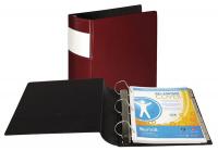 35X824 Binder, Label Holder, 3 In, Burgundy