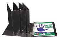 35X864 View Binder, Antimicrobial, 4 In, Black