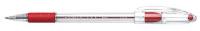 35Y091 Ballpoint Pen, Stick, Fine, Red, Pk 12