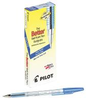 35Y124 Ballpoint Pen, Stick, Fine, Blue, Pk 12