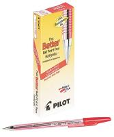 35Y129 Ballpoint Pen, Stick, Med, Red, Pk 12