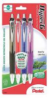 35Y337 Gel Pen, Med, Assorted, Pk 4