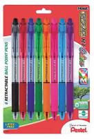 35Y344 Ballpoint Pen, Med, Assorted, Pk 8