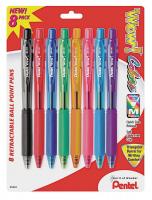 35Y402 Ballpoint Pen, Med, Assorted, Pk 8