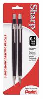 35Y491 Mechanical Pencil, 0.5mm, Black, Pk 2