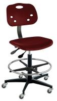 35Z954 Ergonomic Chair, Maroon , Poly