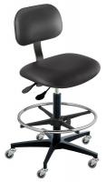 36A029 Ergonomic Chair, Black, Vinyl