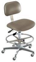 36A040 Ergo Chair, Gray, Vinyl, Class 1000