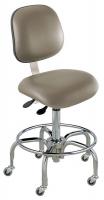 36A085 Ergo Chair, Gray, Vinyl, Class 1000