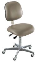 36A129 Ergo Chair, Gray, Vinyl, Class 100