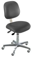 36A121 Ergo Chair, Black, Vinyl, Class 1000