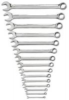 36A306 Combo Wrench Set, Metric, 6 Pt, 15 Pc