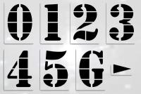 36A514 Stencil, Football Numerals