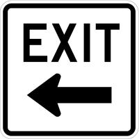 36A805 Property Sign, Exit (Left Arrow), 18x18