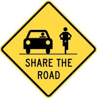 36A812 Sign, Share The Road, 24 x24 In