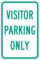 36A817 Sign, Visitor Parking Only, 18 x12 In