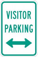 36A824 Sign, Visitor Parking, 18 x12 In