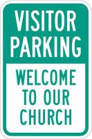 36A827 Sign, Welcome to Our Church, 18 x12 In