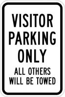 36A831 Sign, Visitor Parking, 18x12 In